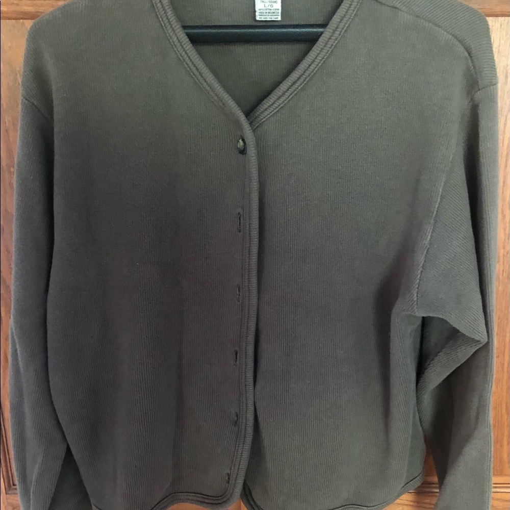 Eddie Bauer long sleeve button down sweater/jacket